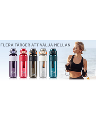 Tritan plast gym sport vattenflaska – Hållbar, BPA-fri, läckagesäker hydrationsflaska för gym, fitness, löpning, utomhusaktiviteter