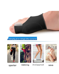Hallux Valgus-korrigerande ärmar – Gel-tåseparerare för hallux valgus och fotvärkslindring