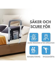 Sänghjälpsräcke för äldre vuxna – Robust sänghjälpsstång med förvaringsficka för seniorer, funktionshindrade, återhämtning efter skada, fallförebyggande, hemsäkerhet