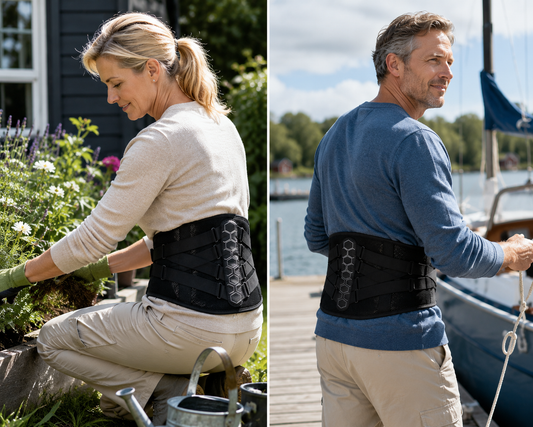 BackRelief Plus™ ryggstödsbälte med dubbel kompression