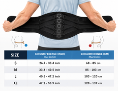 BackRelief Plus™ ryggstödsbälte med dubbel kompression