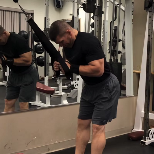 Tjock och kraftig lång tricepsrep – Hemmagym kabelmaskinsfäste för triceps pushdowns och styrketräning