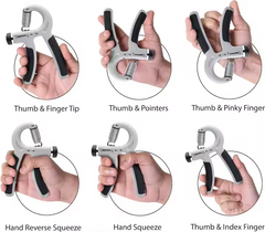 Justerbart handgrepp i stålset – 5–60 kg greppstyrketränare för hand och underarm