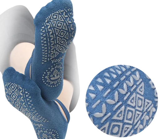Halkfria yogasockor för kvinnor – Greppiga pilates- och barre-sockor för dans- och golvträning