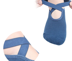 Halkfria yogasockor för kvinnor – Greppiga pilates- och barre-sockor för dans- och golvträning